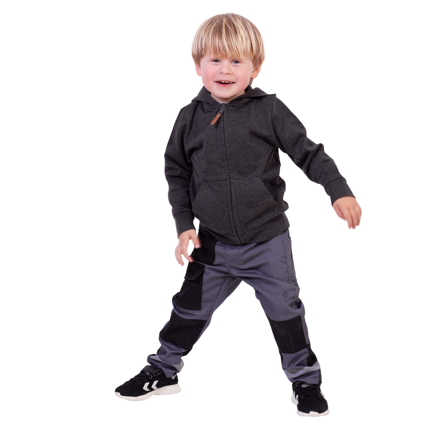 Steenholt Atlas Børne Hættetrøje - Dark Grey