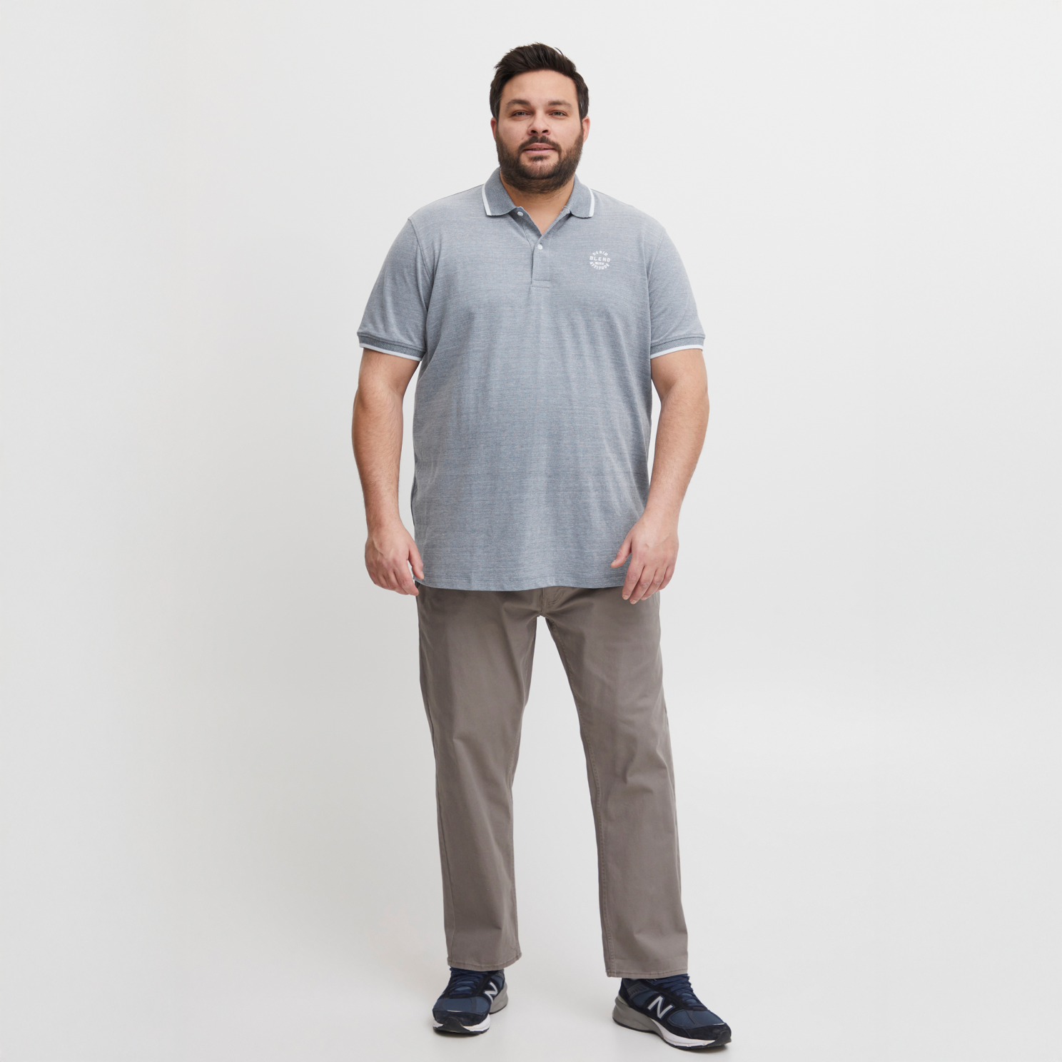 Blend Nate Herre Polo Plus Size - Denim Blue