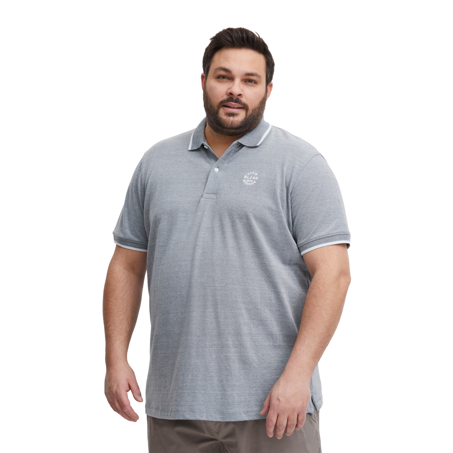 Blend Nate Herre Polo Plus Size - Denim Blue