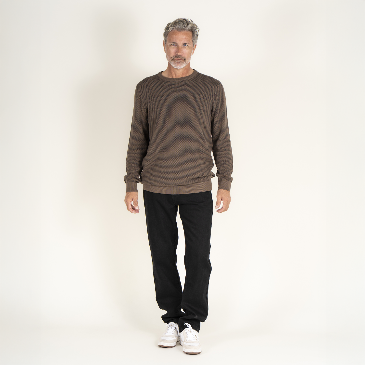 Vito Viggo Herre Striktrøje - Mid Brown