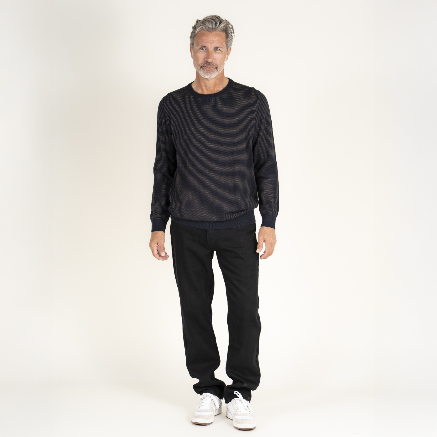 Vito Viggo Herre Striktrøje - Dk. Navy