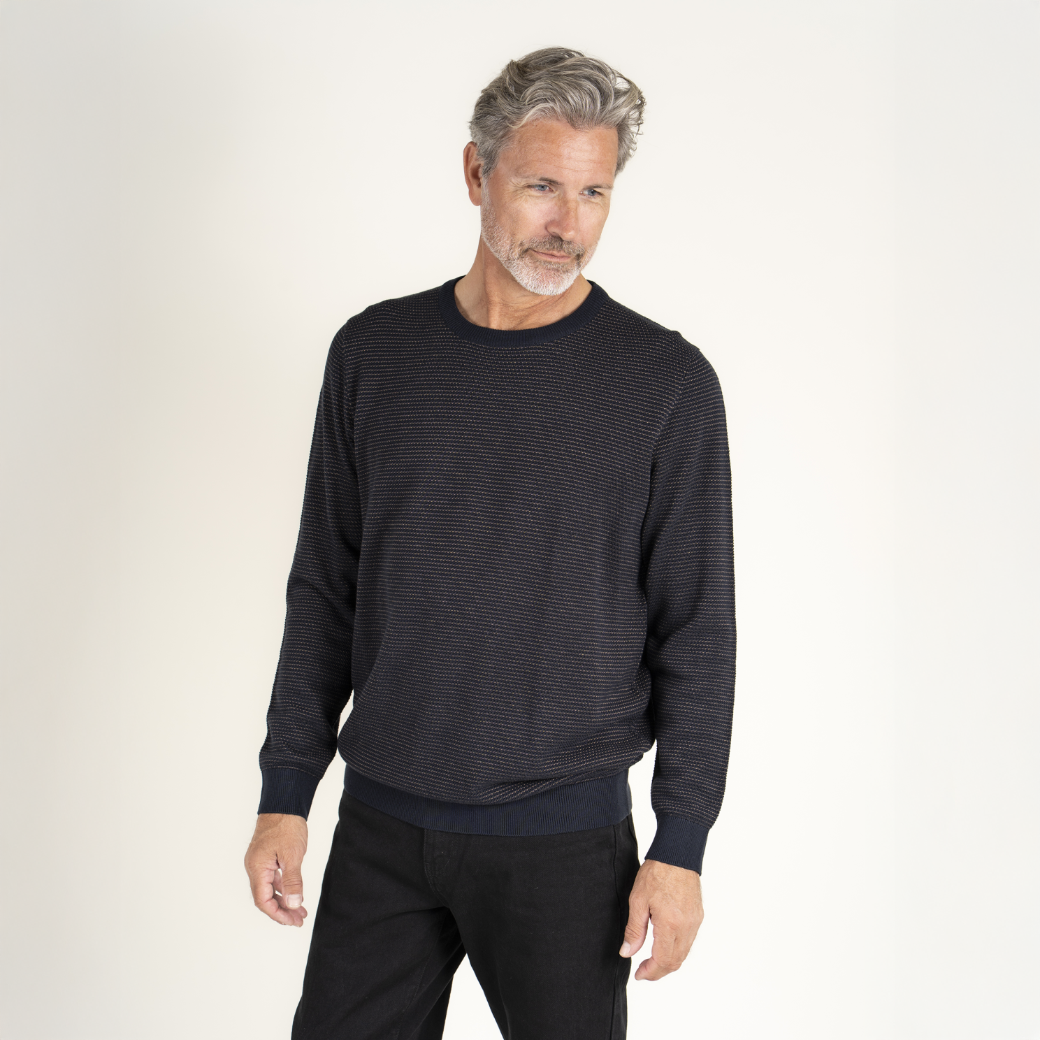 Vito Viggo Herre Striktrøje - Dk. Navy