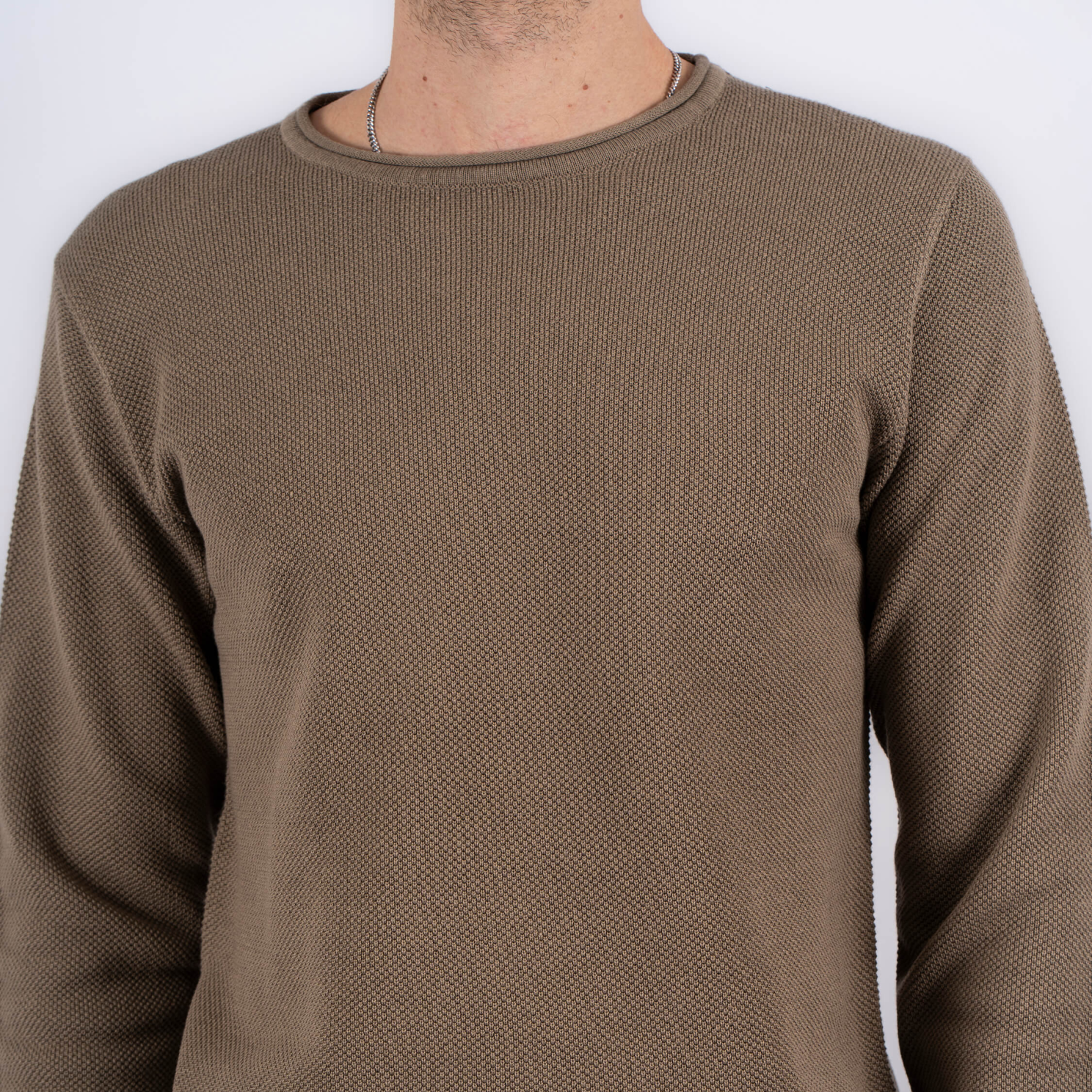 Marcus Langdon Herre Striktrøje - Tobbaco Brown Mix