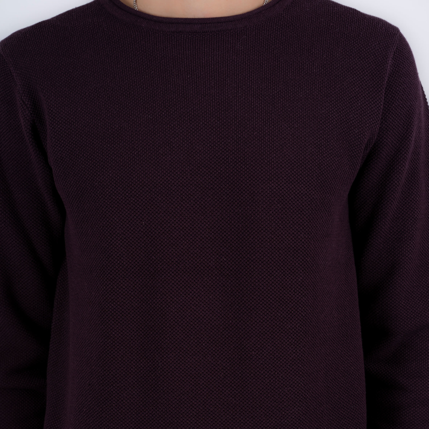 Marcus Langdon Herre Striktrøje - Dark Plum