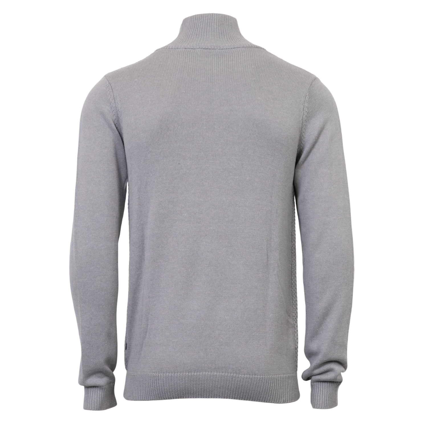 Marcus Hubble Half Zip Herre Striktrøje - Lt.grey mix