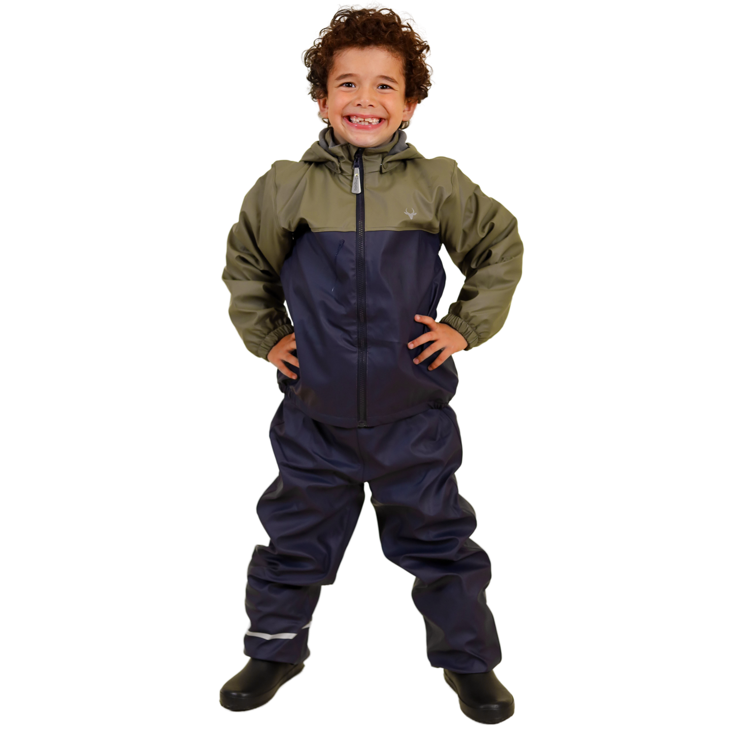 Impala Moss Børne Regnsæt m. fleece - Blue Nights