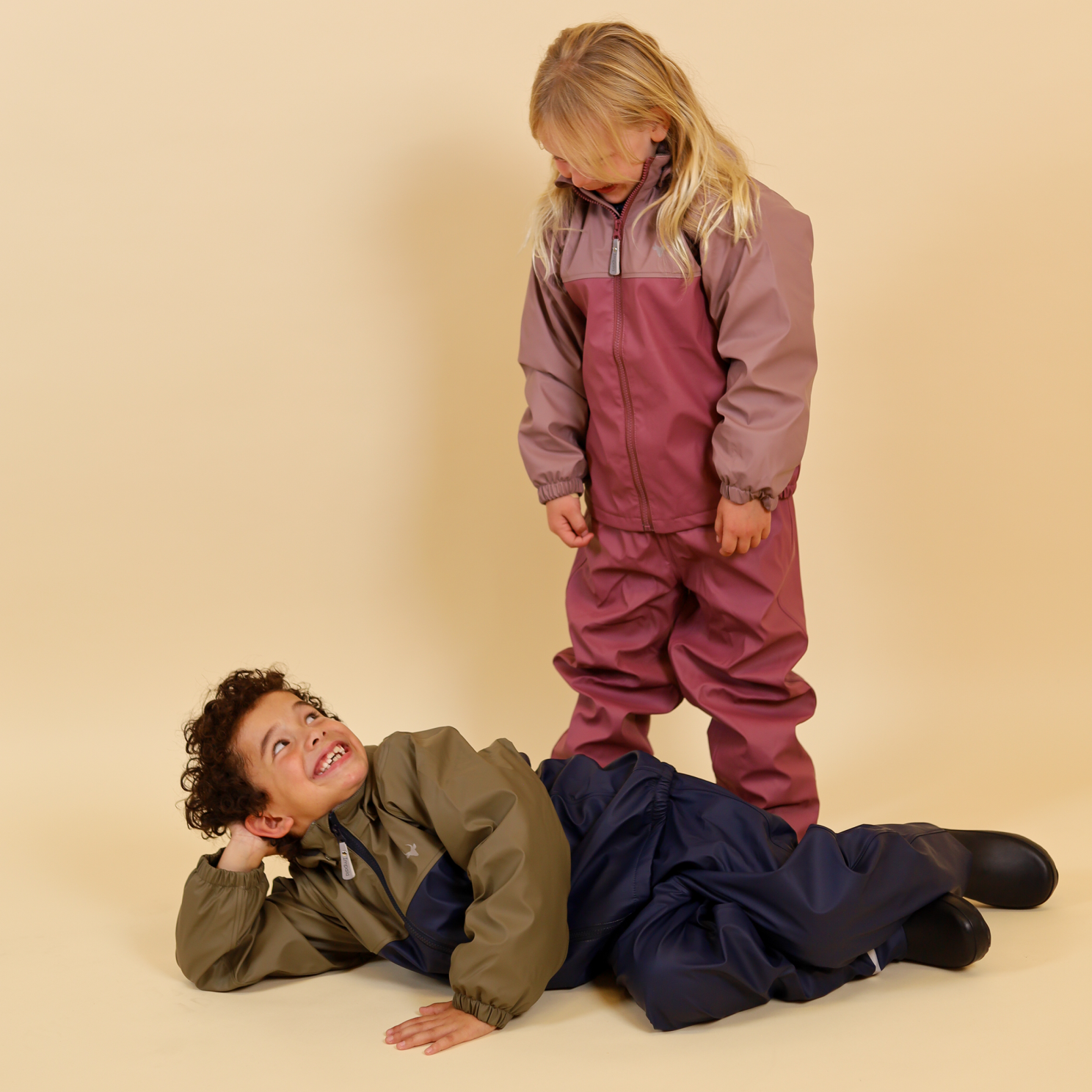 Impala Moss Børne Regnsæt m. fleece - Blue Nights