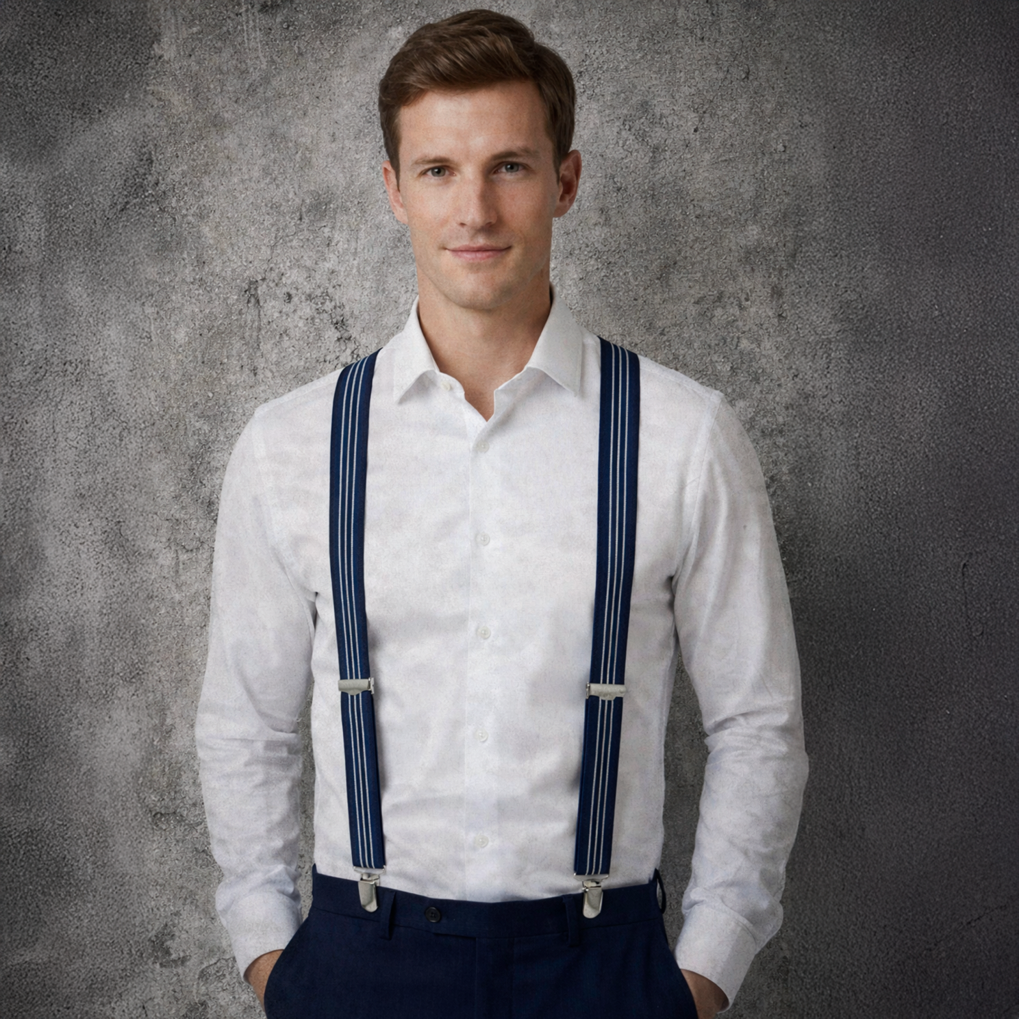 Herre Seler - Strib Blå