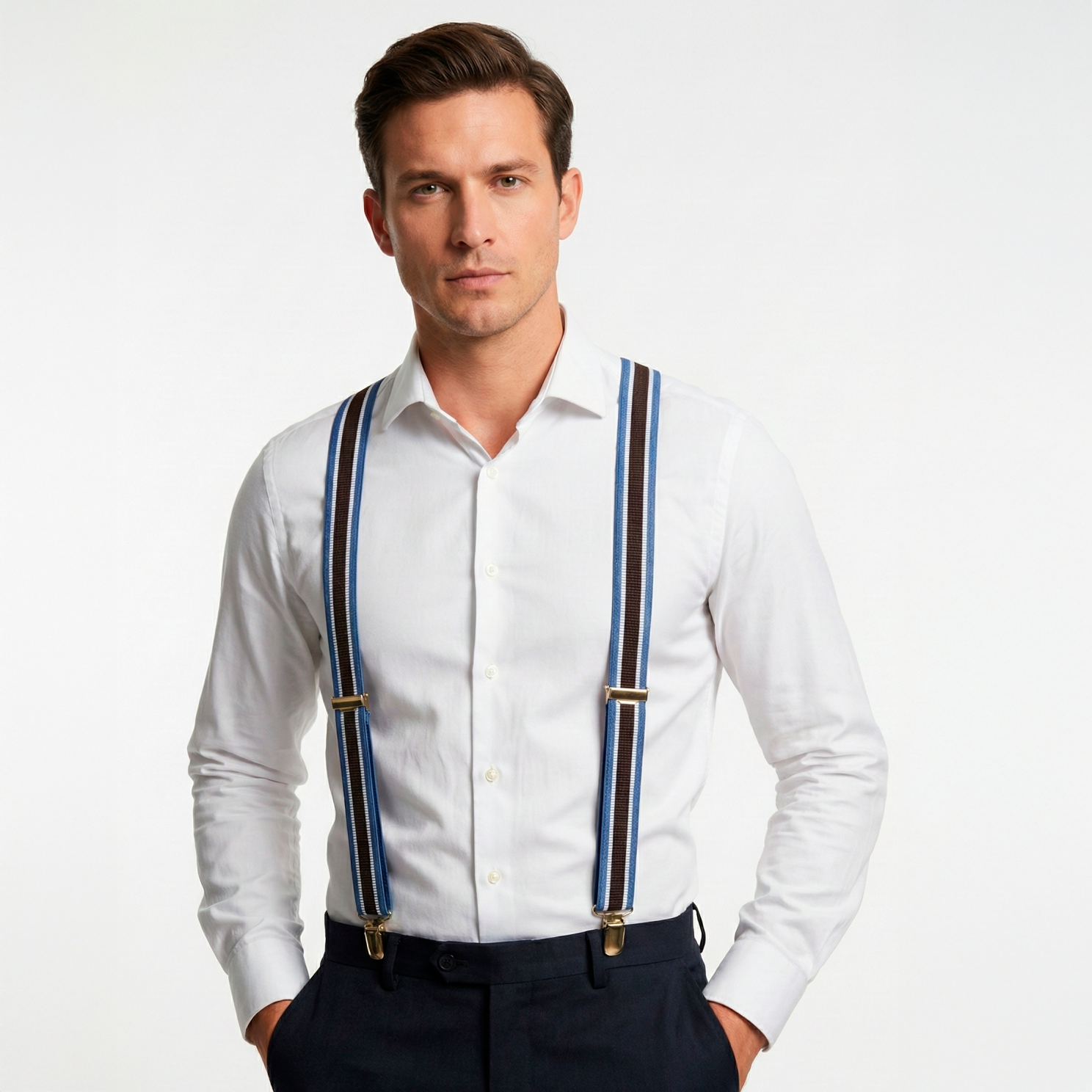 Herre Seler - Strib. Blå/Hvid/Sort