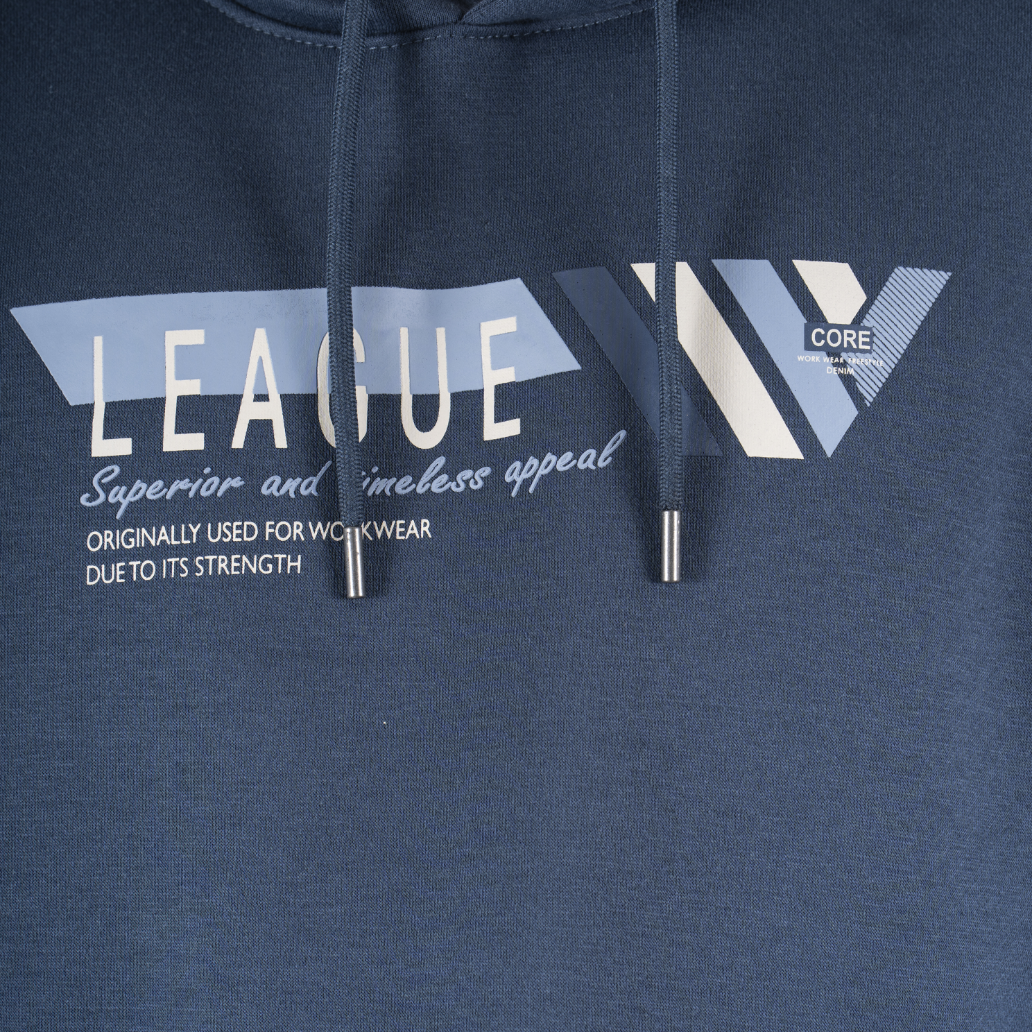 Marcus Colin Herre Sweatshirt m. hætte - Blue largo