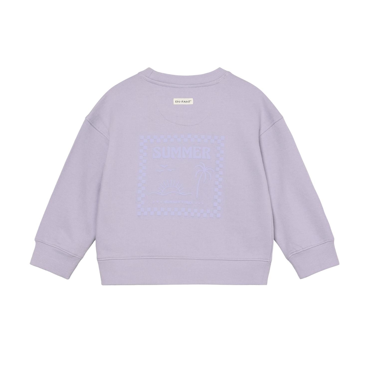 En Fant Pige Sweatshirt i økologisk bomuld - Purple Heather