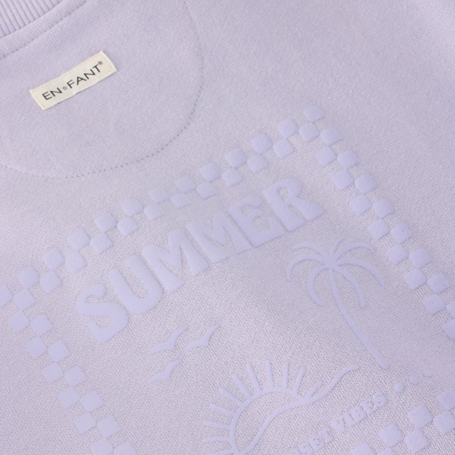 En Fant Pige Sweatshirt i økologisk bomuld - Purple Heather