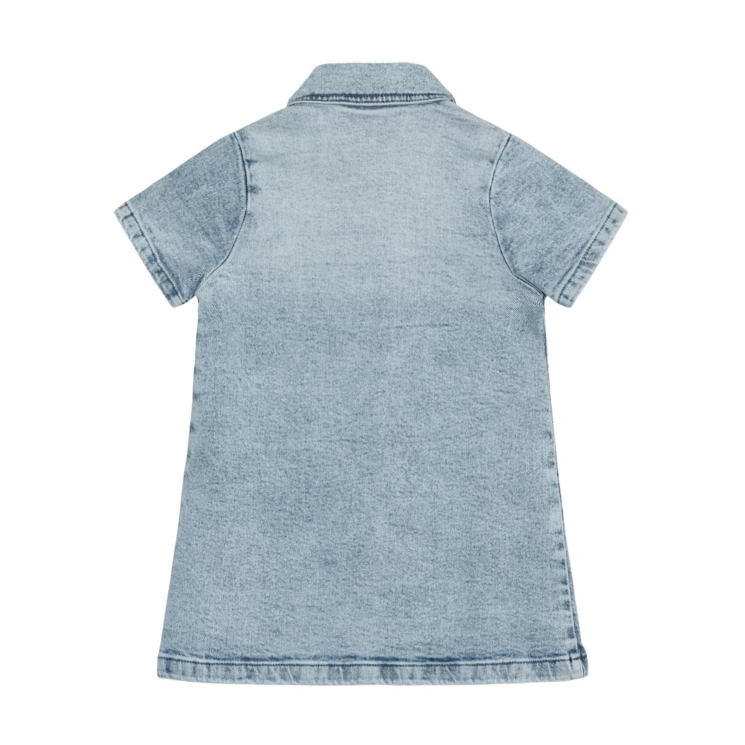 En Fant Pige Kjole - Light Blue Denim