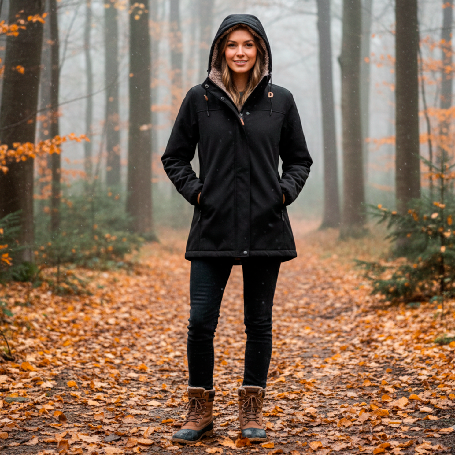 Nordic Project 18 Delta Dame Softshell m. fleece - Black