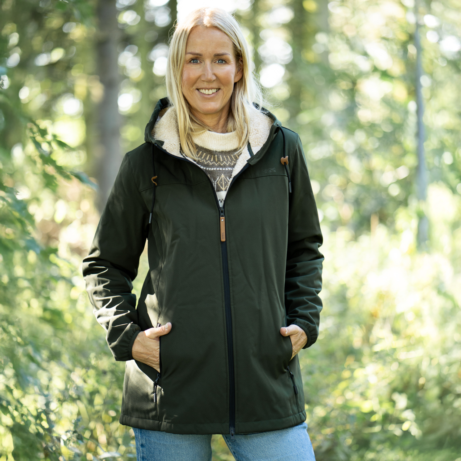 Nordic Project 18 Delta Dame Softshell m. fleece - Deep Depyhs