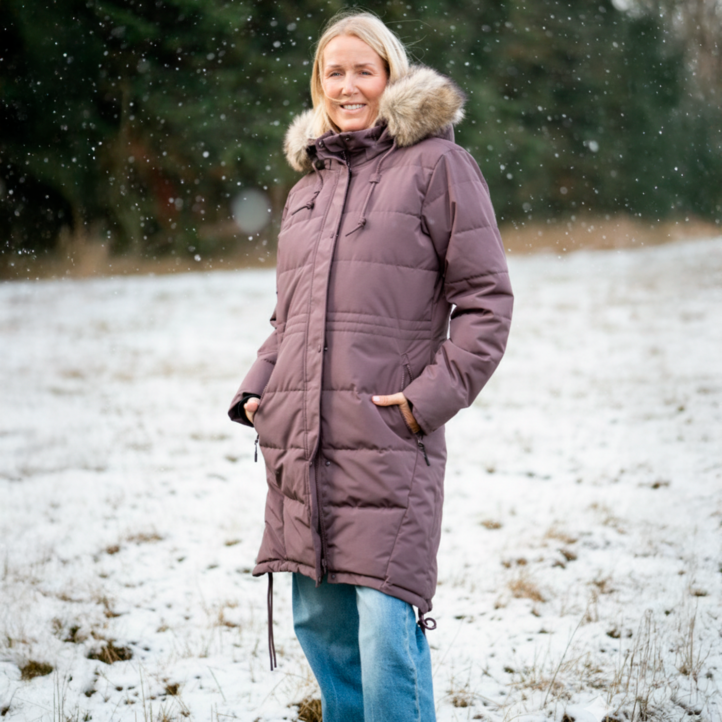 Nordic Project 18 Artemis Dame Vinterjakke m. BIONIC-FINISH® ECO coating - Rasin