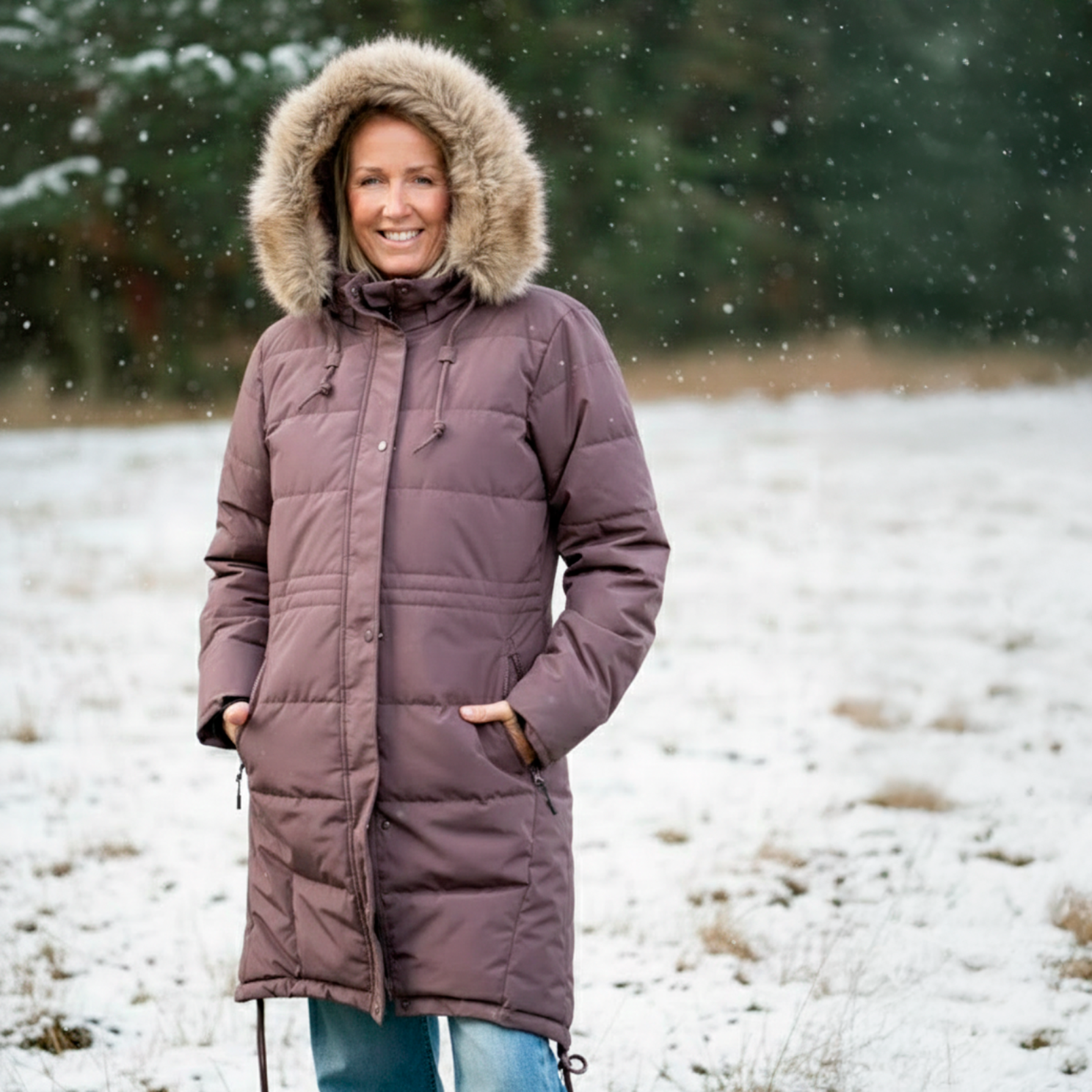 Nordic Project 18 Artemis Dame Vinterjakke m. BIONIC-FINISH® ECO coating - Rasin