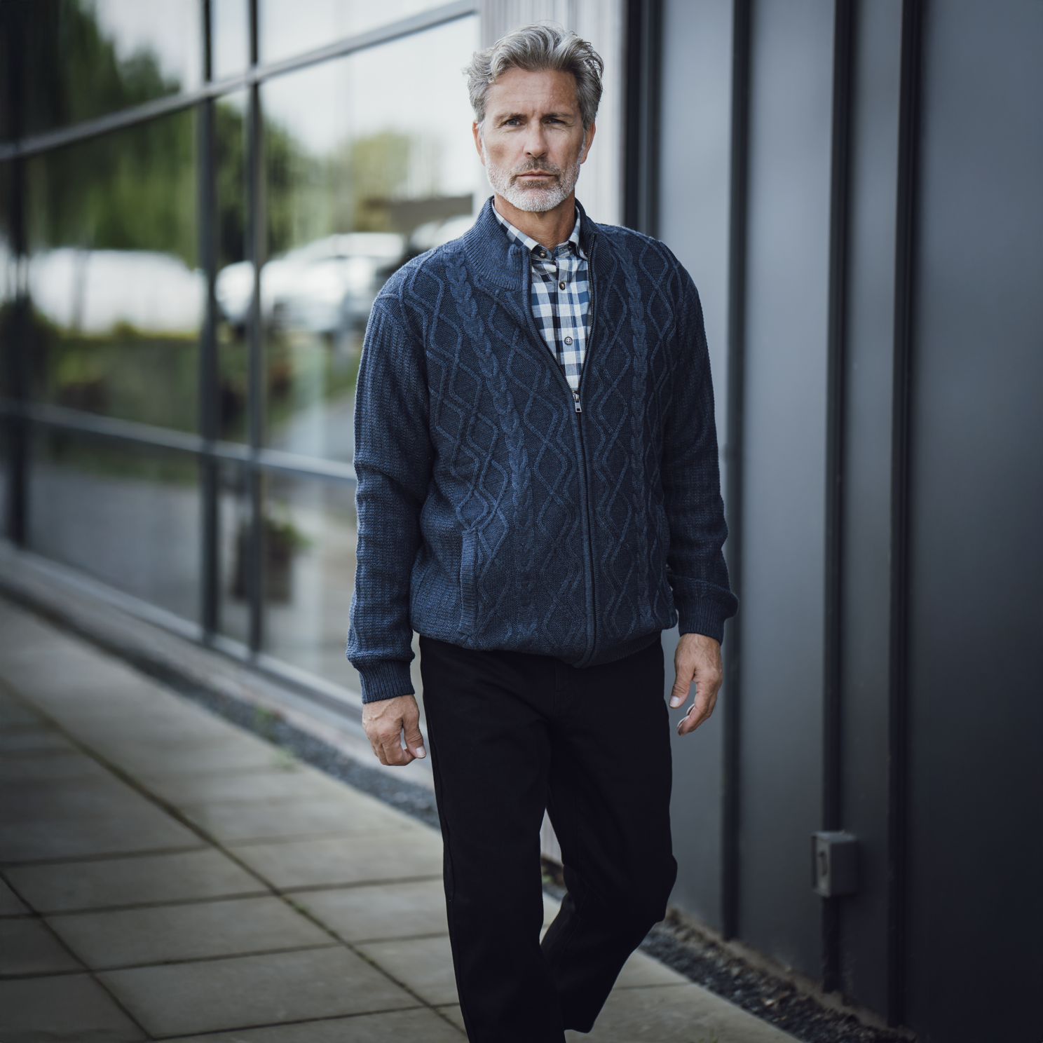 Vito Herre Cardigan - Dk.navy mix