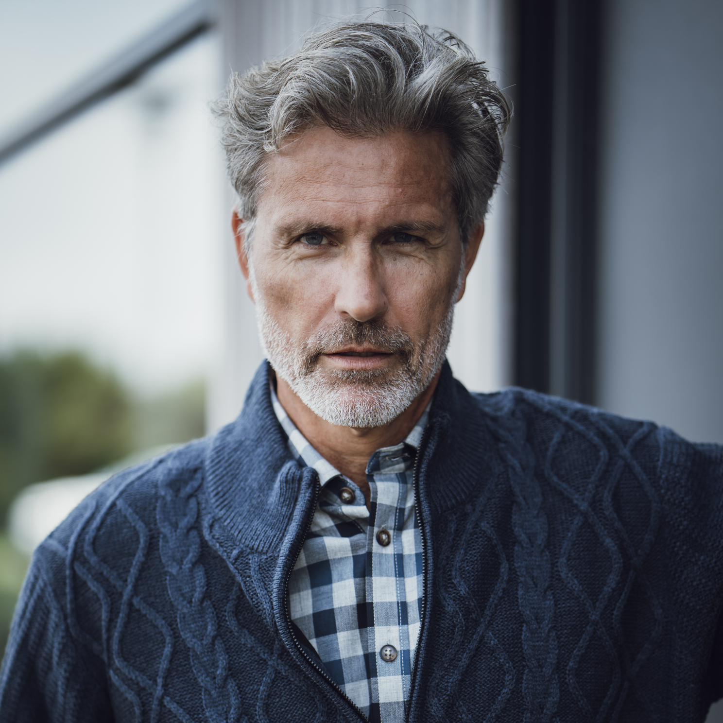 Vito Herre Cardigan - Dk.navy mix