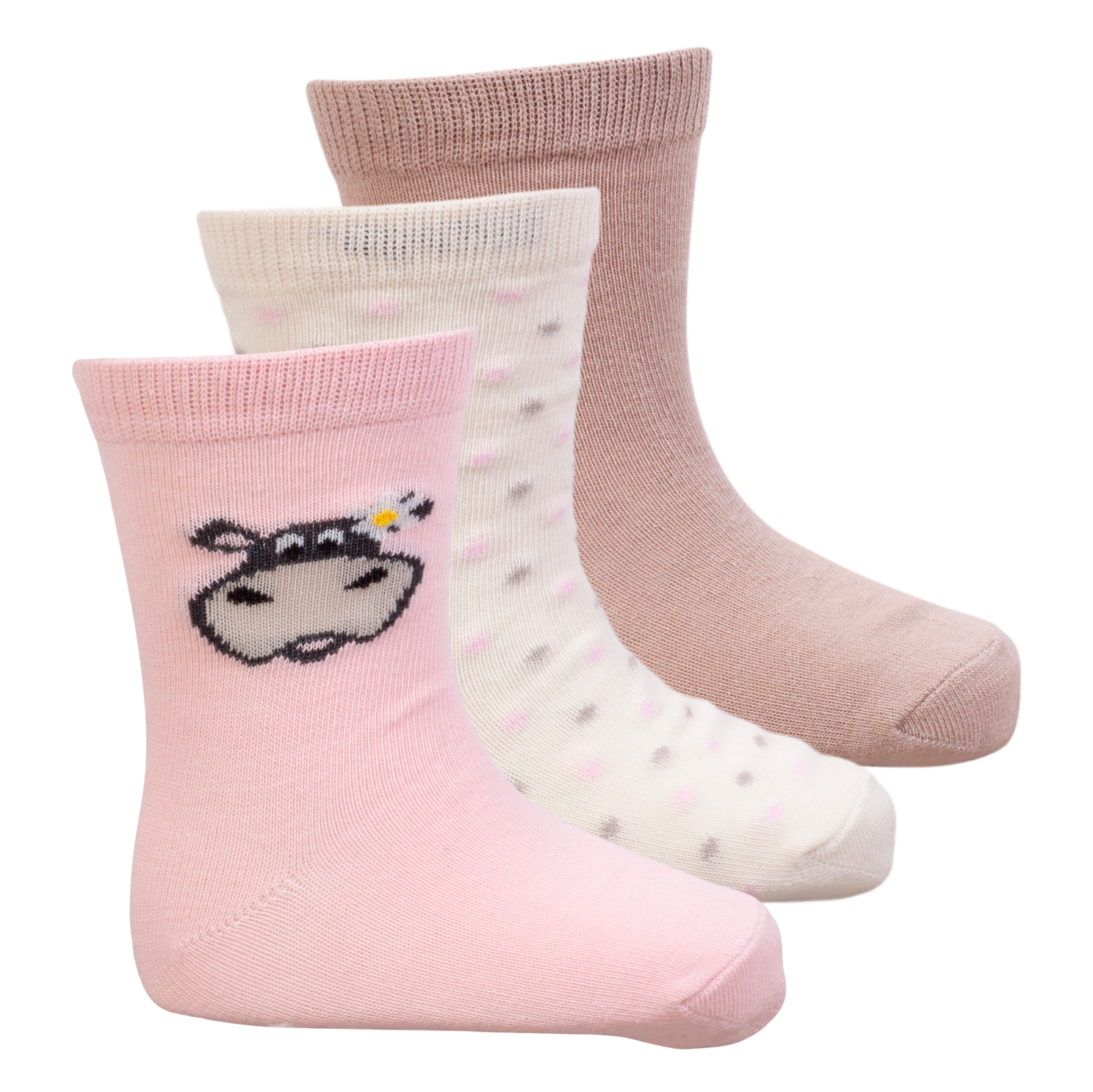 Crossbow Pige Strømper m. non-slip - Lyserød Ko