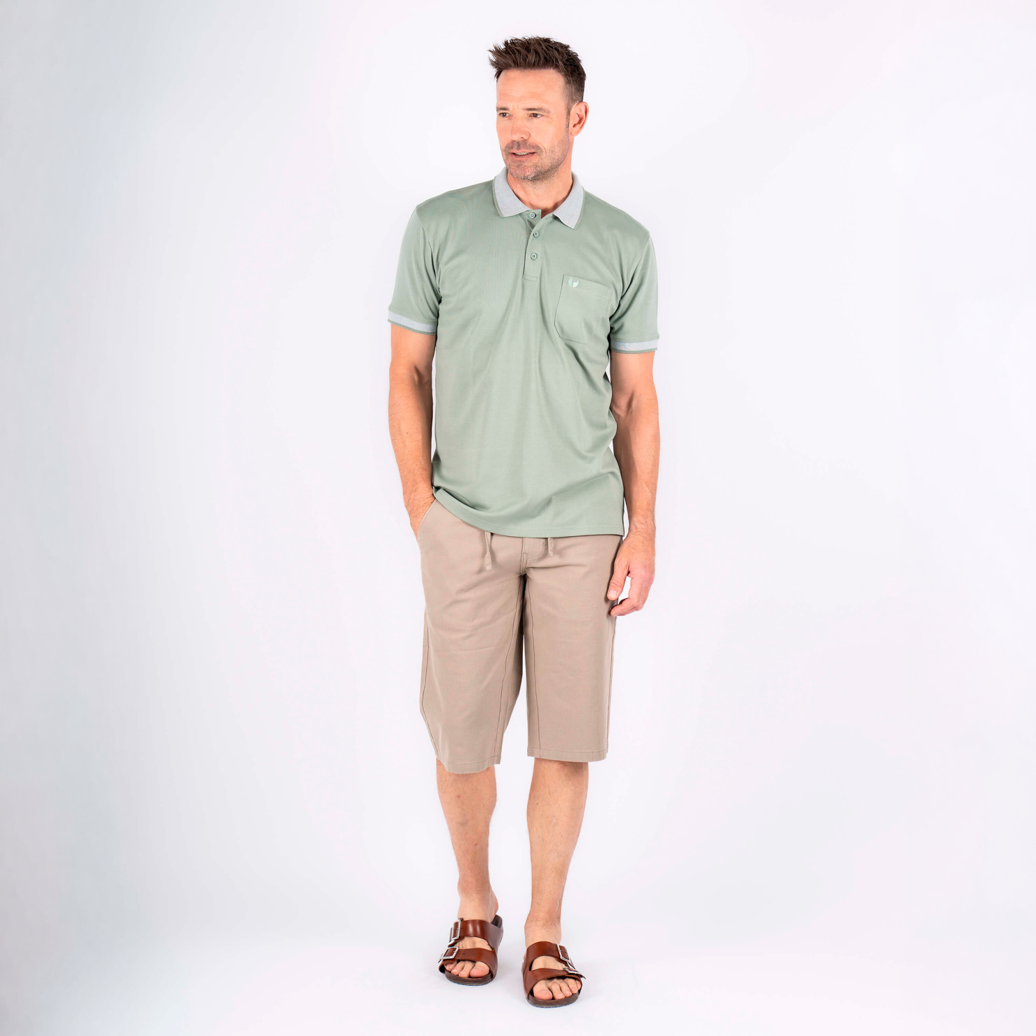 Pre End Texas Herre Polo - Fresh Green