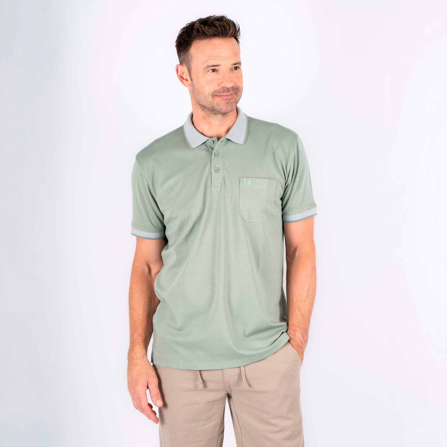 Pre End Texas Herre Polo - Fresh Green