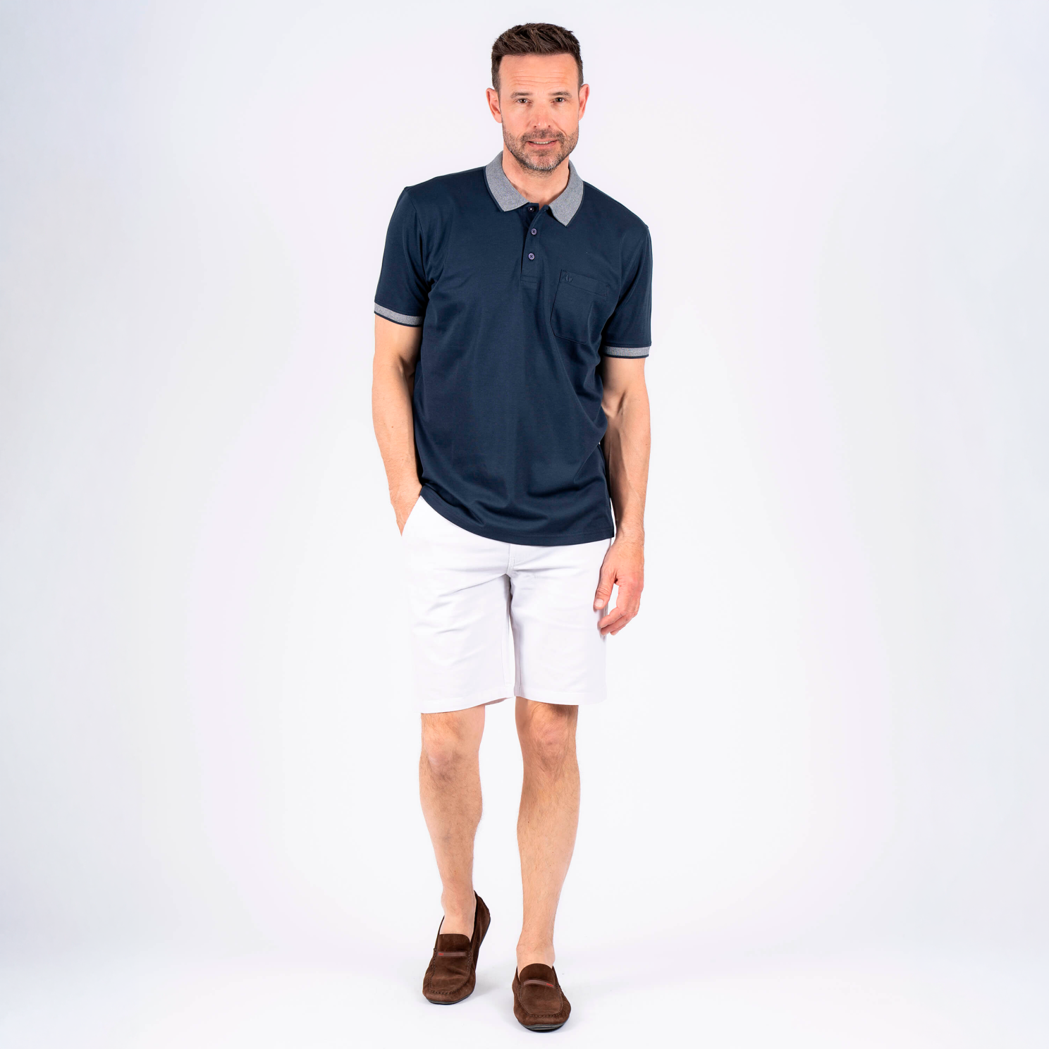 Pre End Texas Herre Polo - Naval Blue