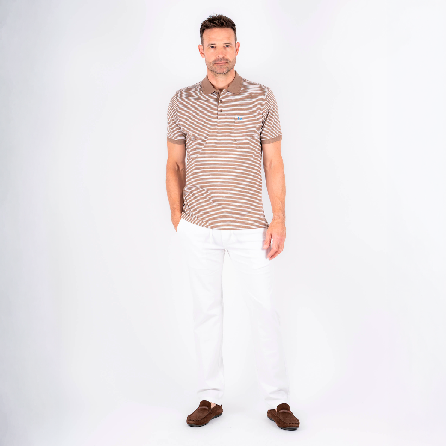 Pre End Avelon Herre Polo - Ultra Light Sand