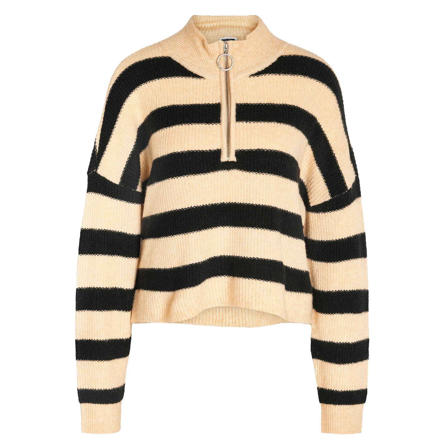 Noisy May Dame Striktrøje - Black/Irish Cream