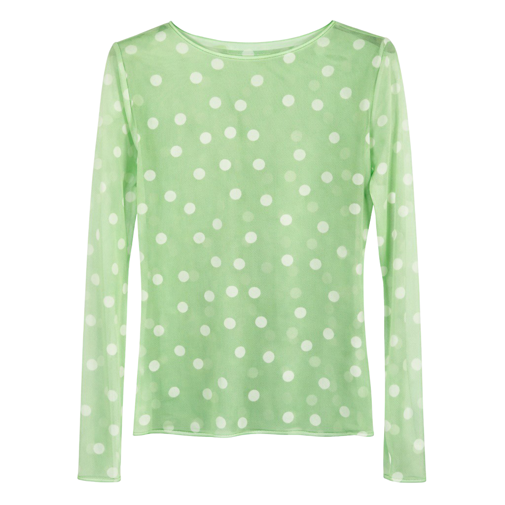 Vanting Dame Bluse i mesh - Green
