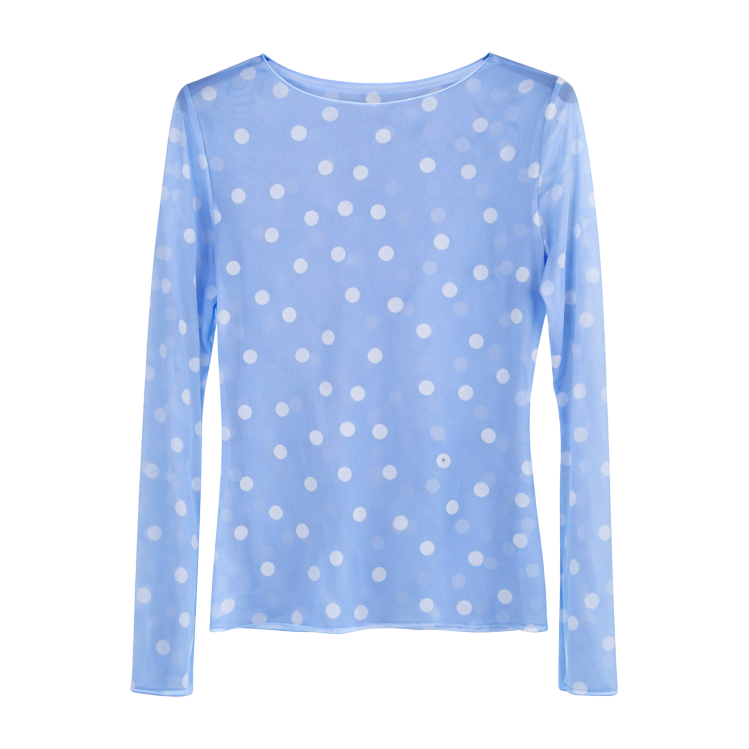 Vanting Dame Bluse i mesh - Sky Blue