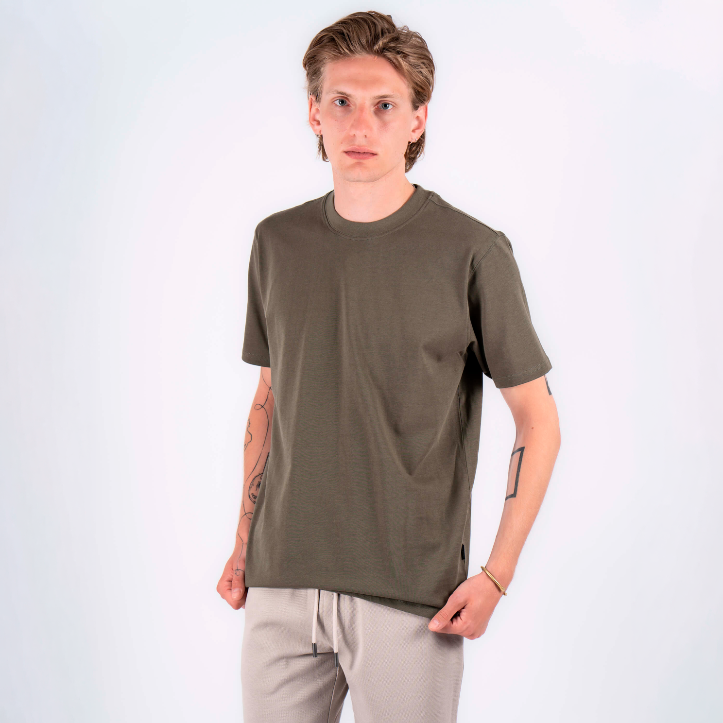 Marcus Josh Herre T-shirt - Beetle Green