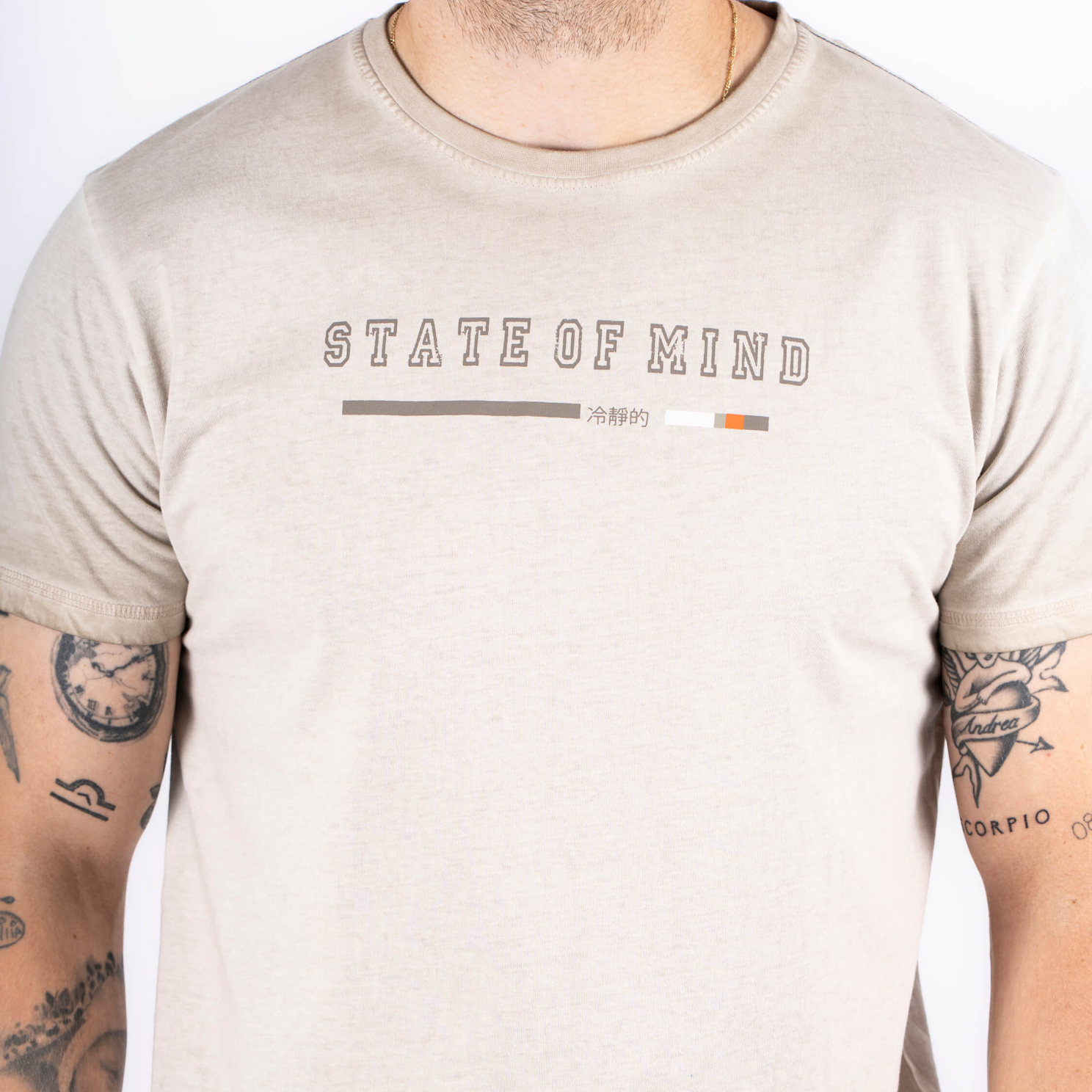 Marcus Jeb Herre T-shirt - Bubbly beige