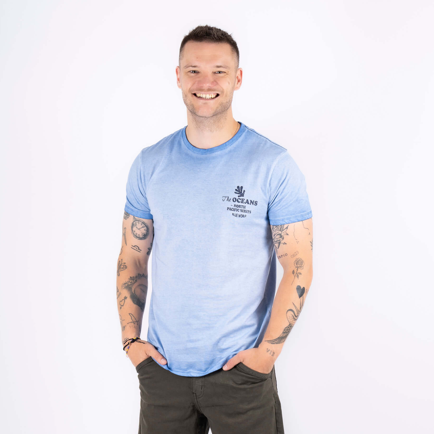 Marcus Jeb Herre T-shirt - Summer Blue