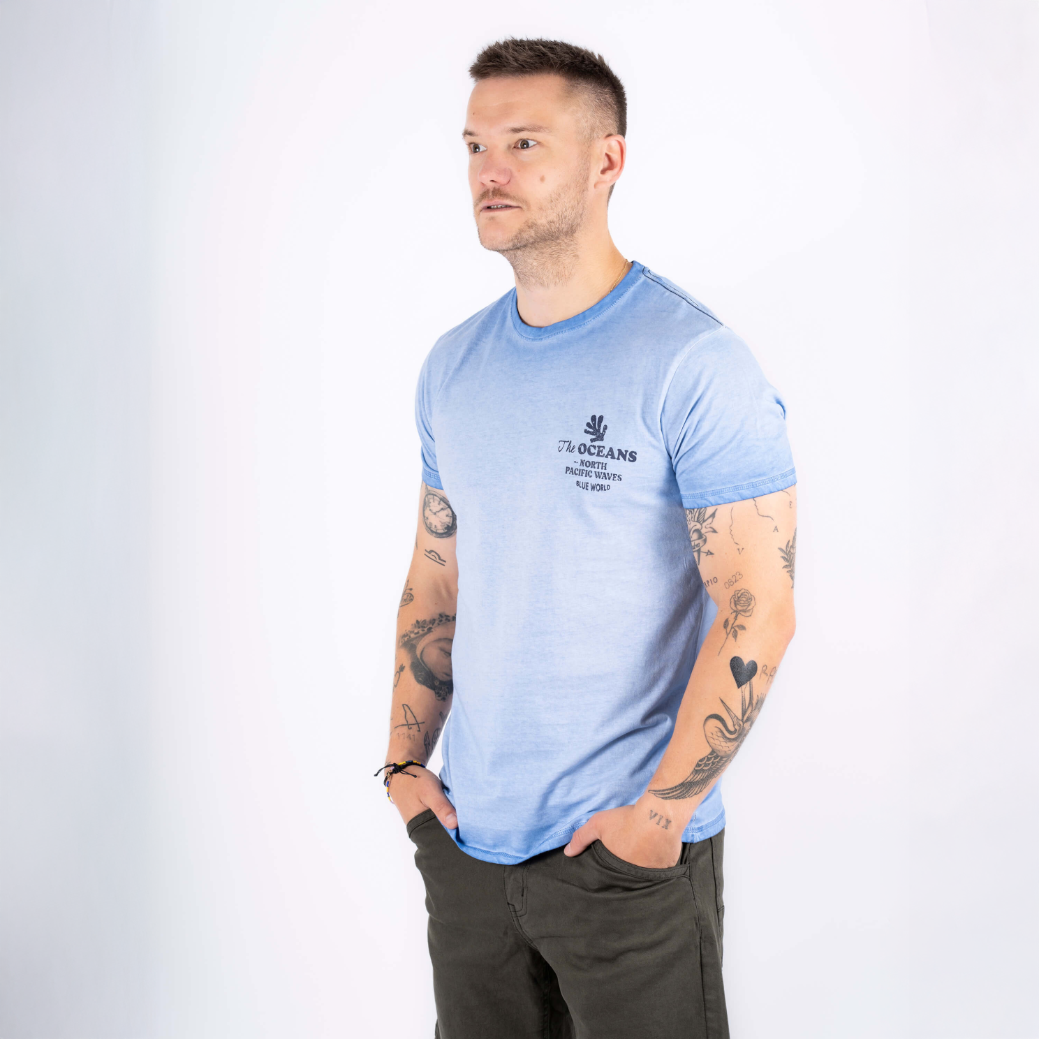 Marcus Jeb Herre T-shirt - Summer Blue