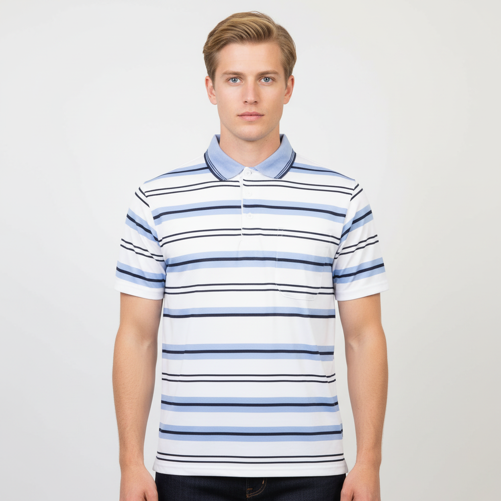 Herre Polo - Lyseblå