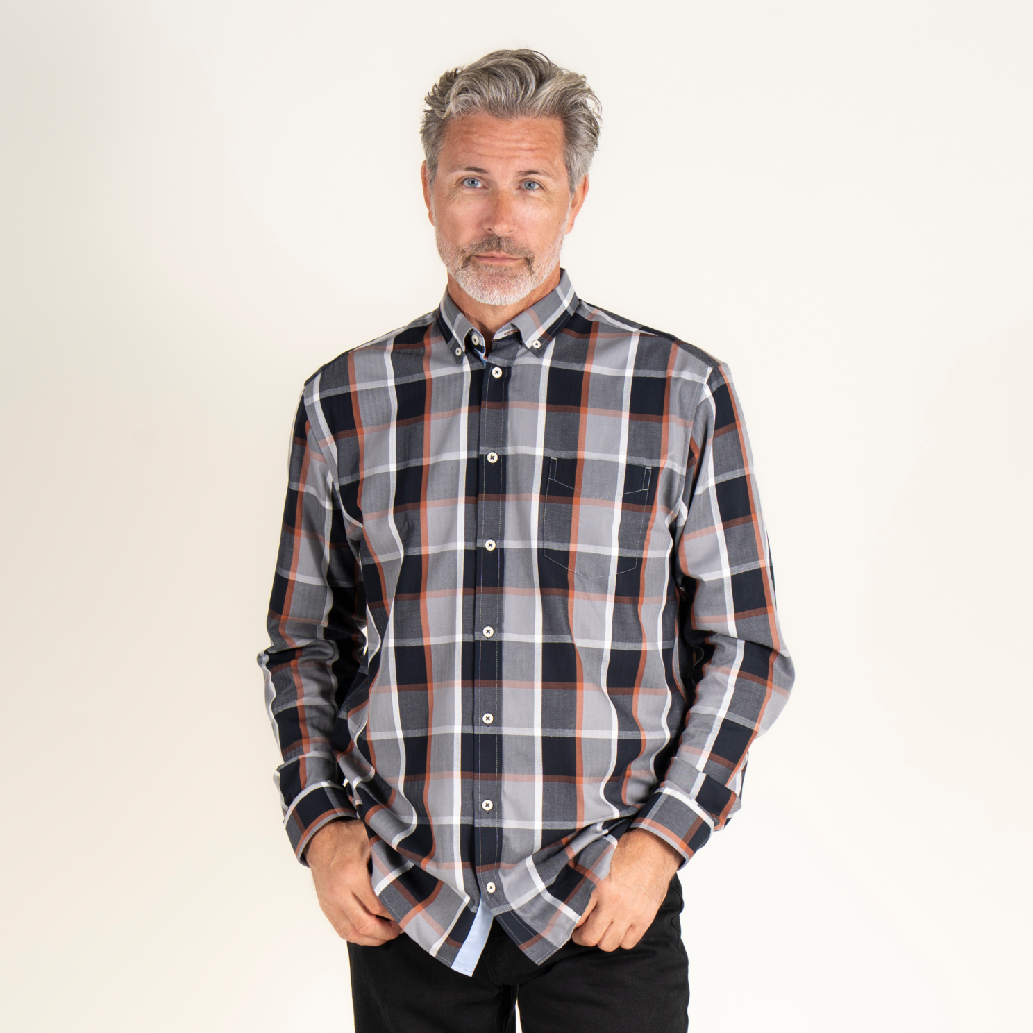 Vito Rome Herre Skjorte - Steel Grey