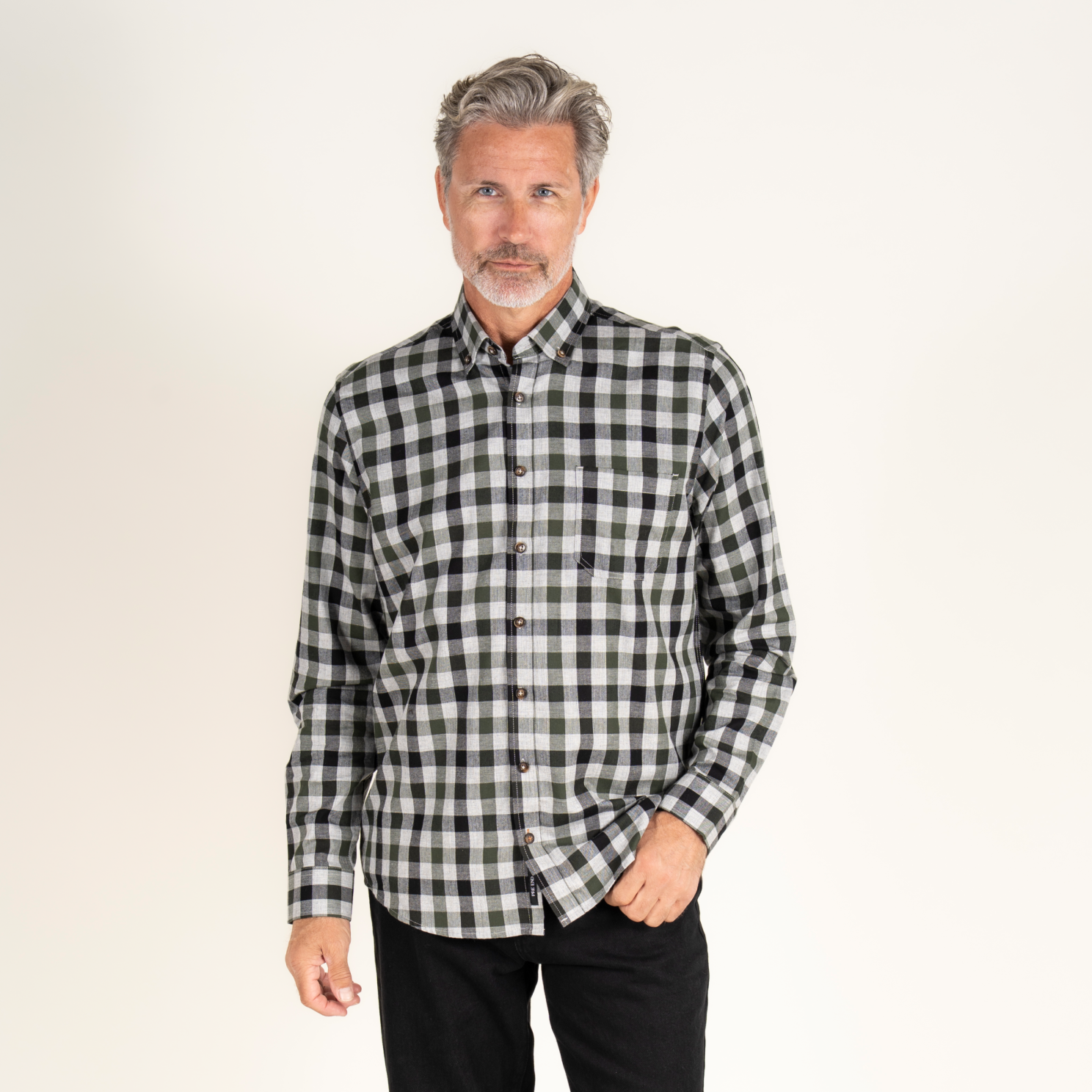 Vito Murat Herre Skjorte - Old Green