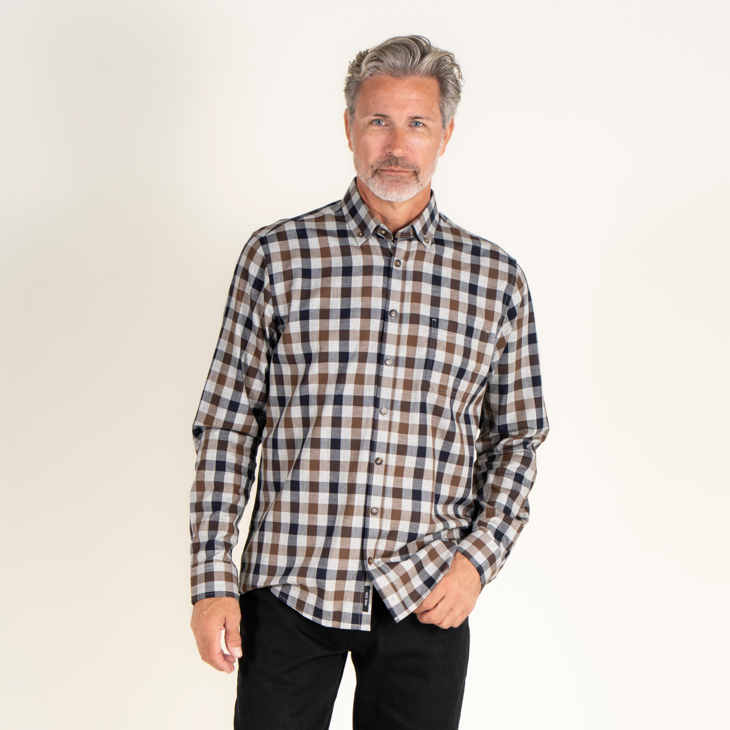 Vito Murat Herre Skjorte - Mid Brown