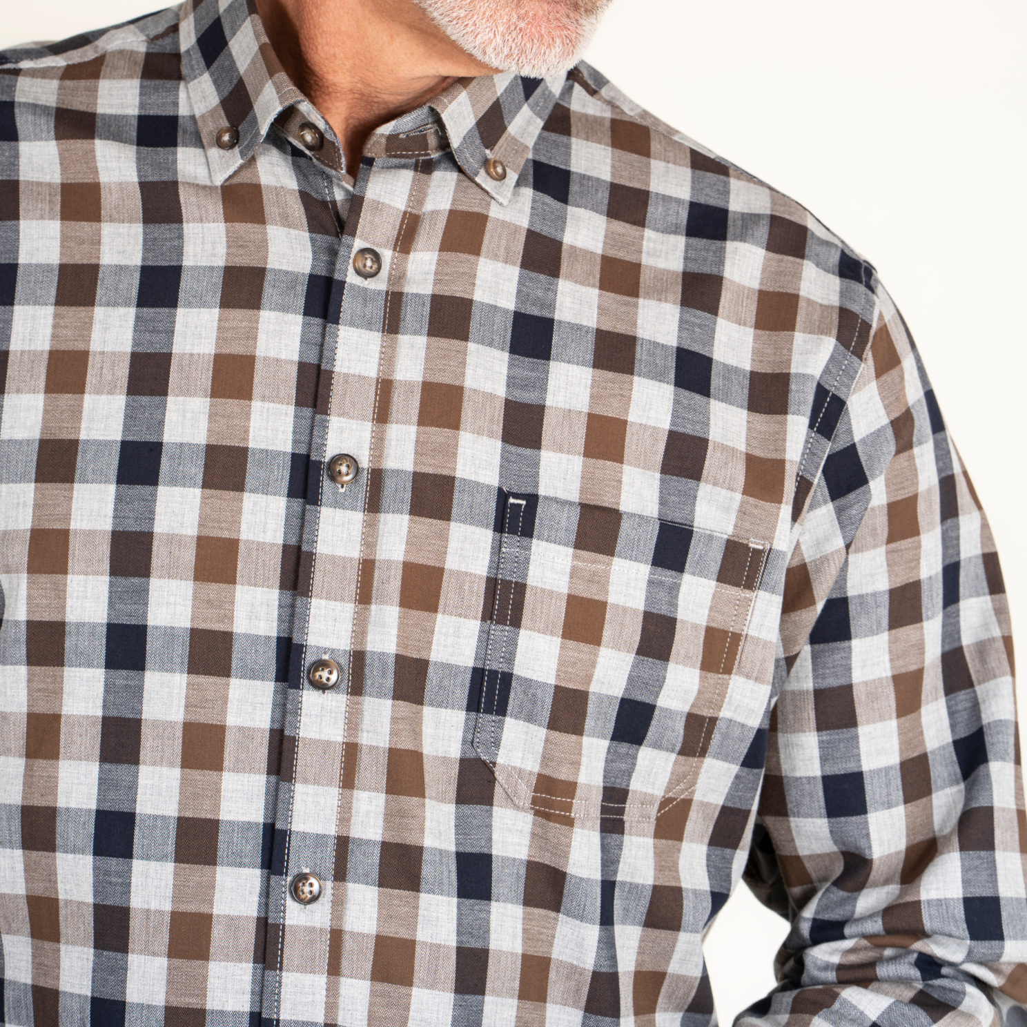 Vito Murat Herre Skjorte - Mid Brown