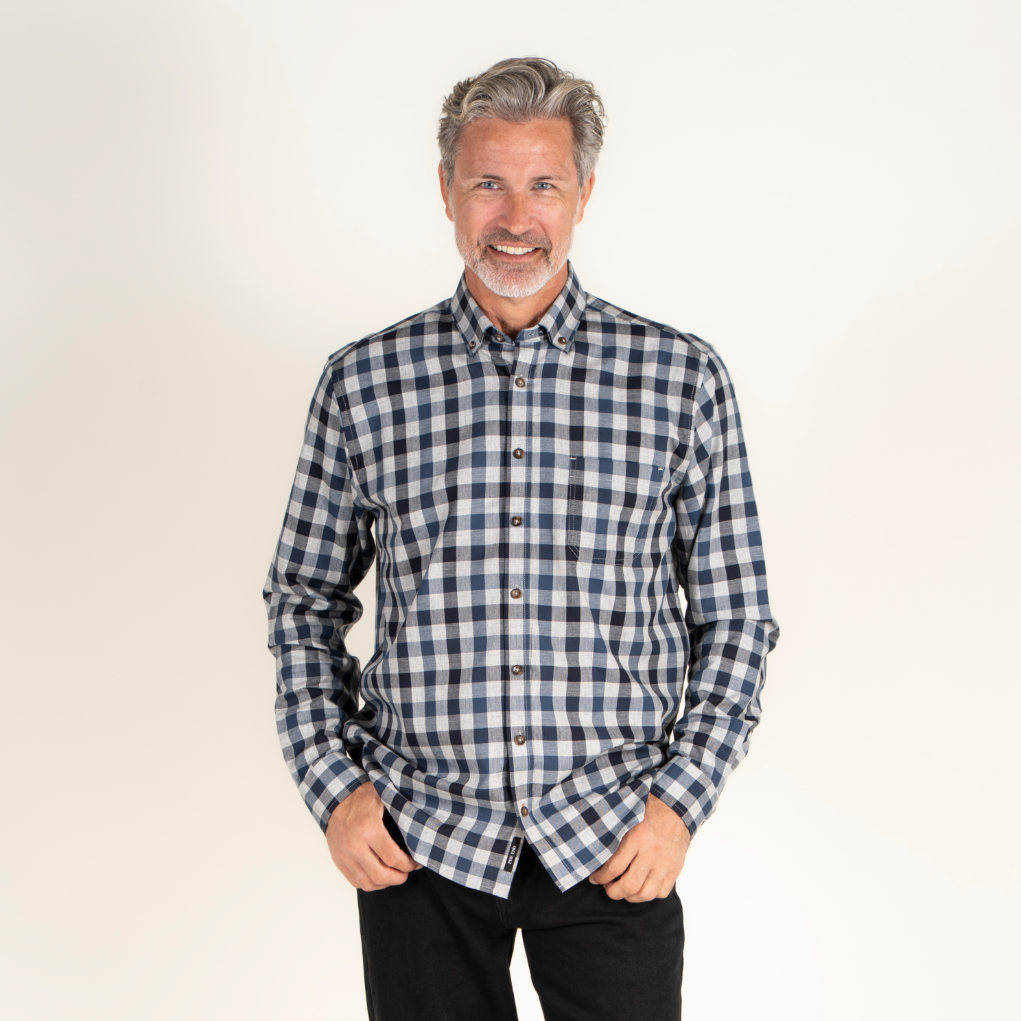 Vito Murat Herre Skjorte - Dark denim