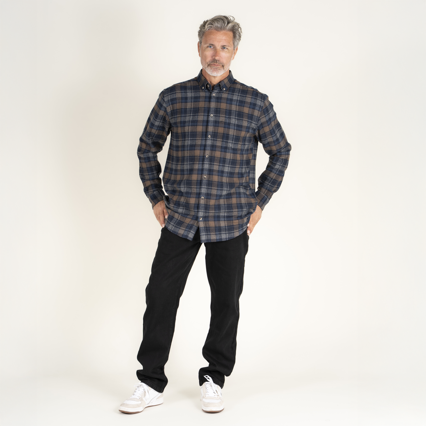 Vito Farmer Herre Skjorte - Mid Brown