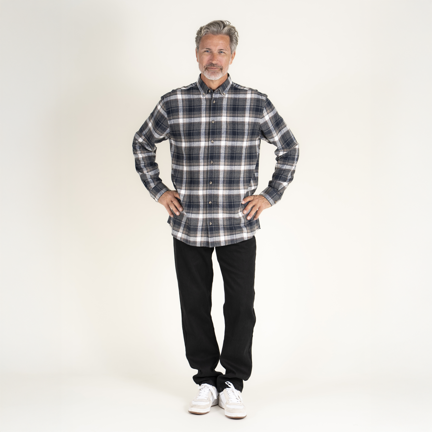 Vito Farmer Herre Skjorte - Mid Grey