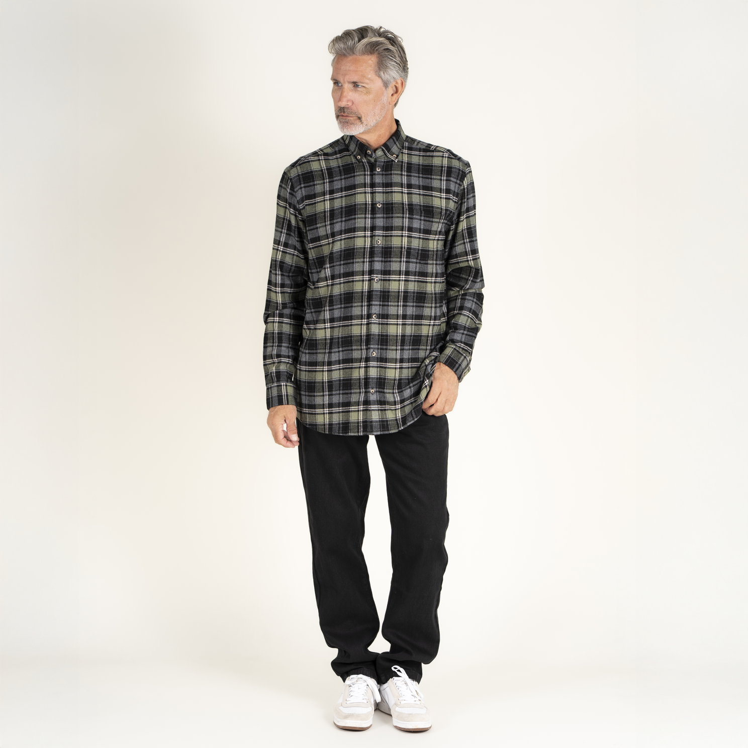 Vito Farmer Herre Skjorte - Jet Black