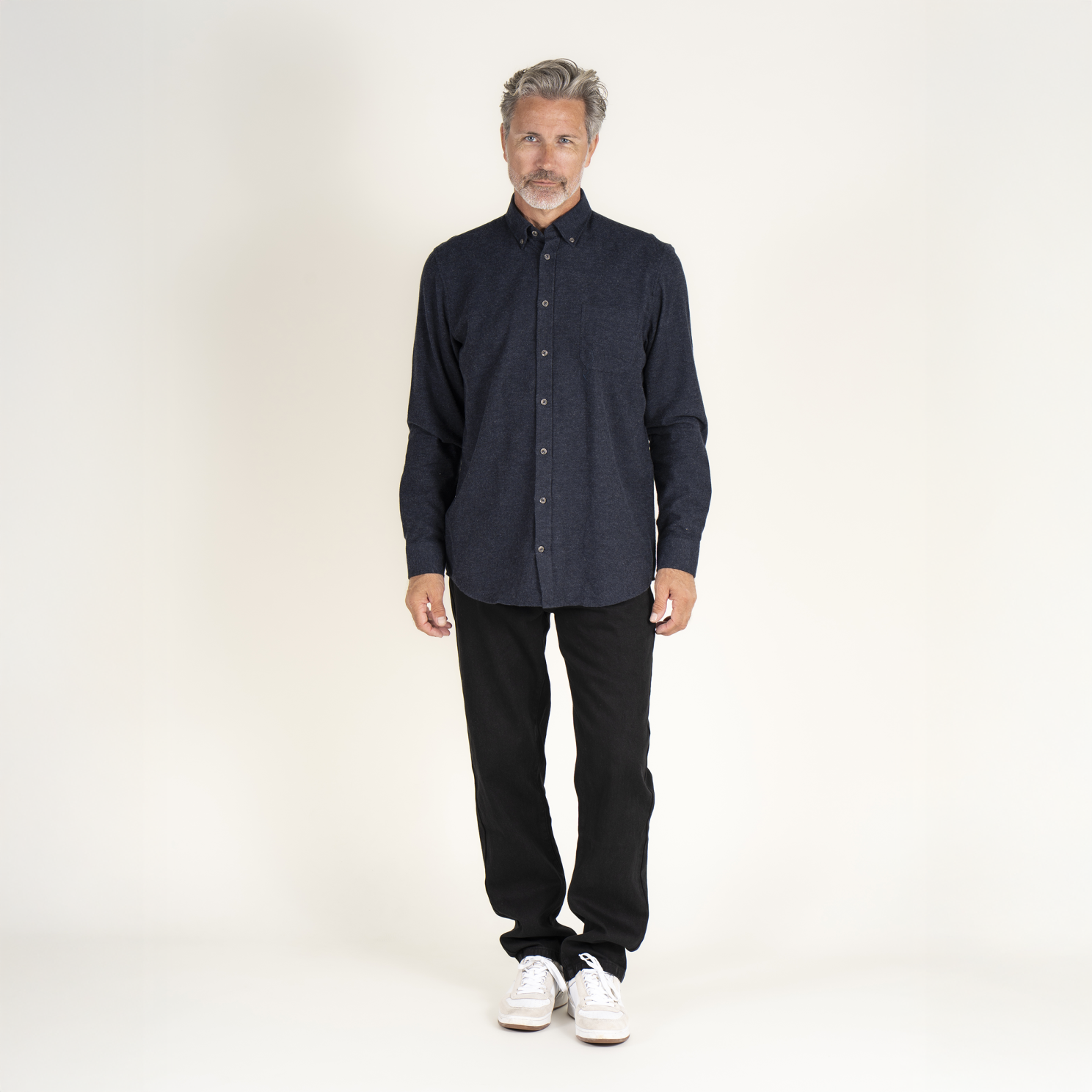 Vito Barny Herre Skjorte - Dk.navy mix