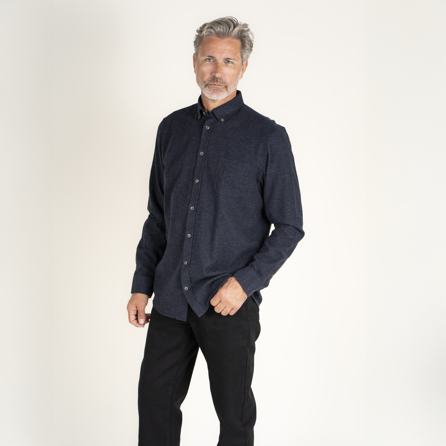 Vito Barny Herre Skjorte - Dk.navy mix