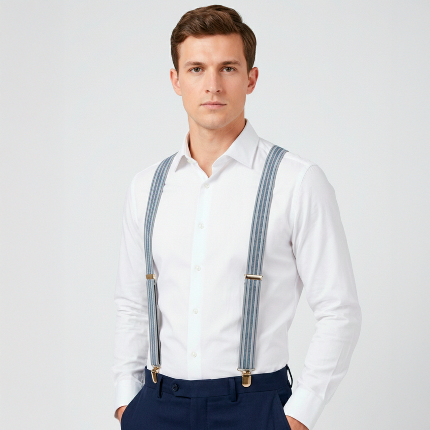 Herre Seler - Grå stribet