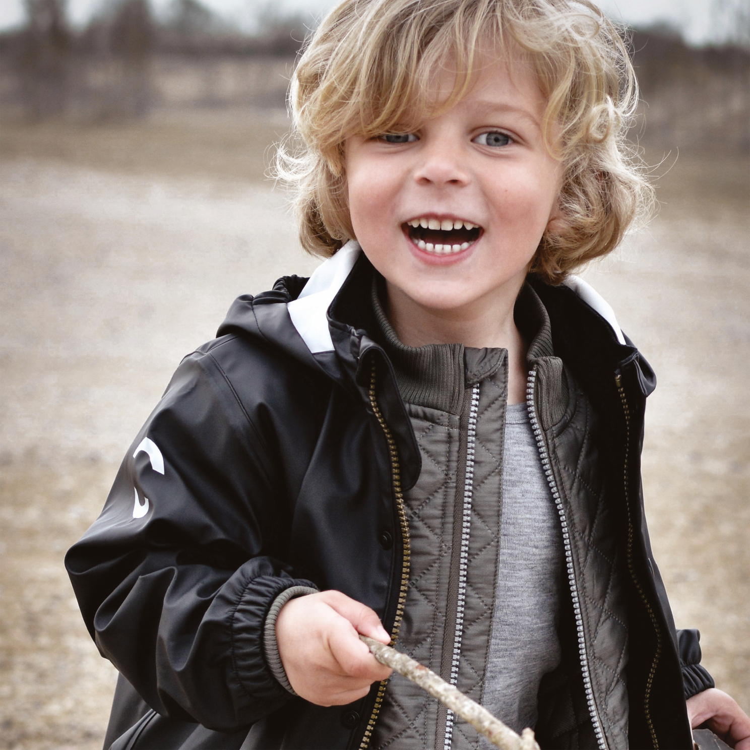 Mikk-line Børne Regnsæt - Black
