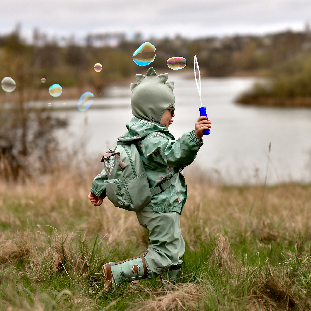 Mikk-line Drenge Regnsæt - Green bay