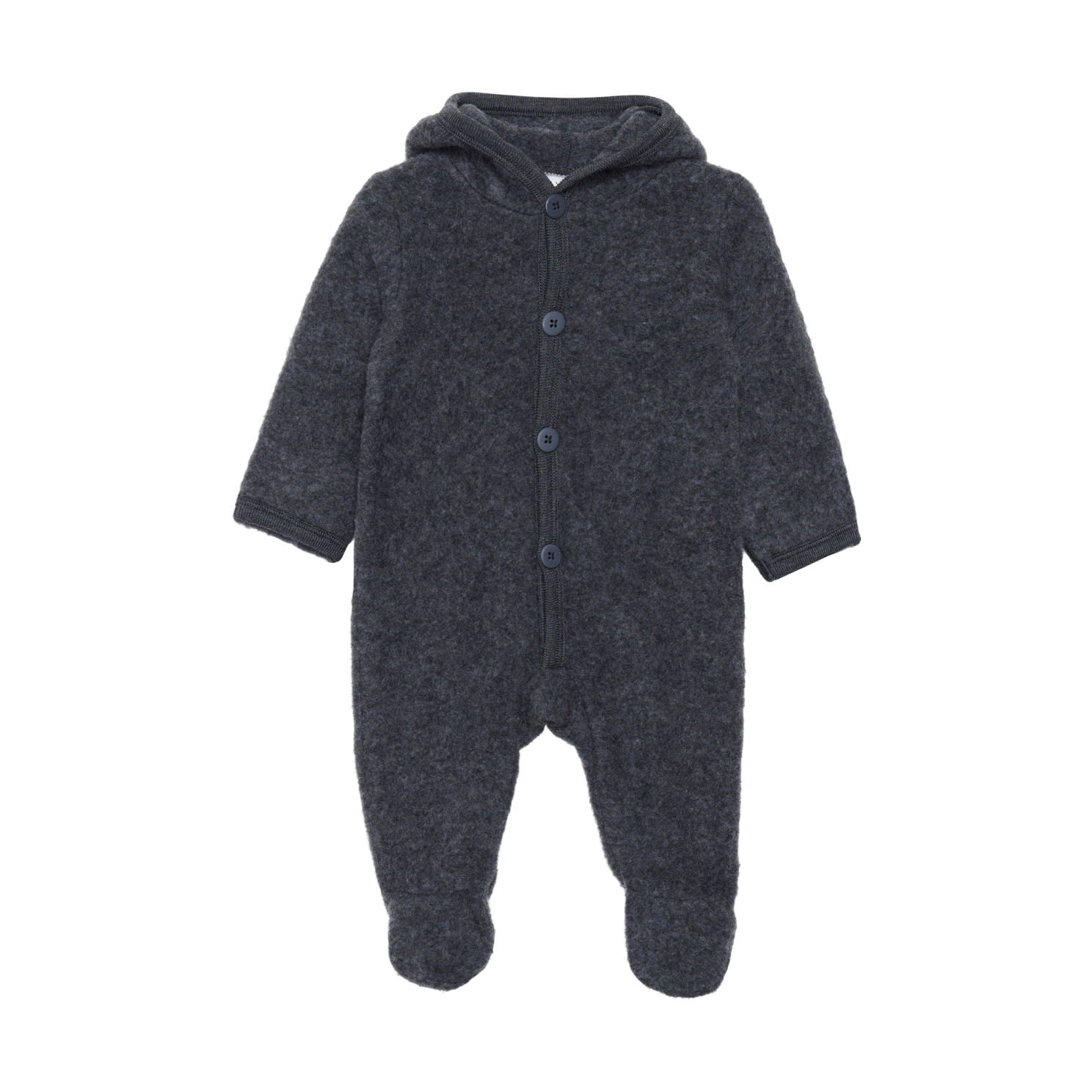 Fixoni Baby Heldragt i merinould - Dark Grey Melange